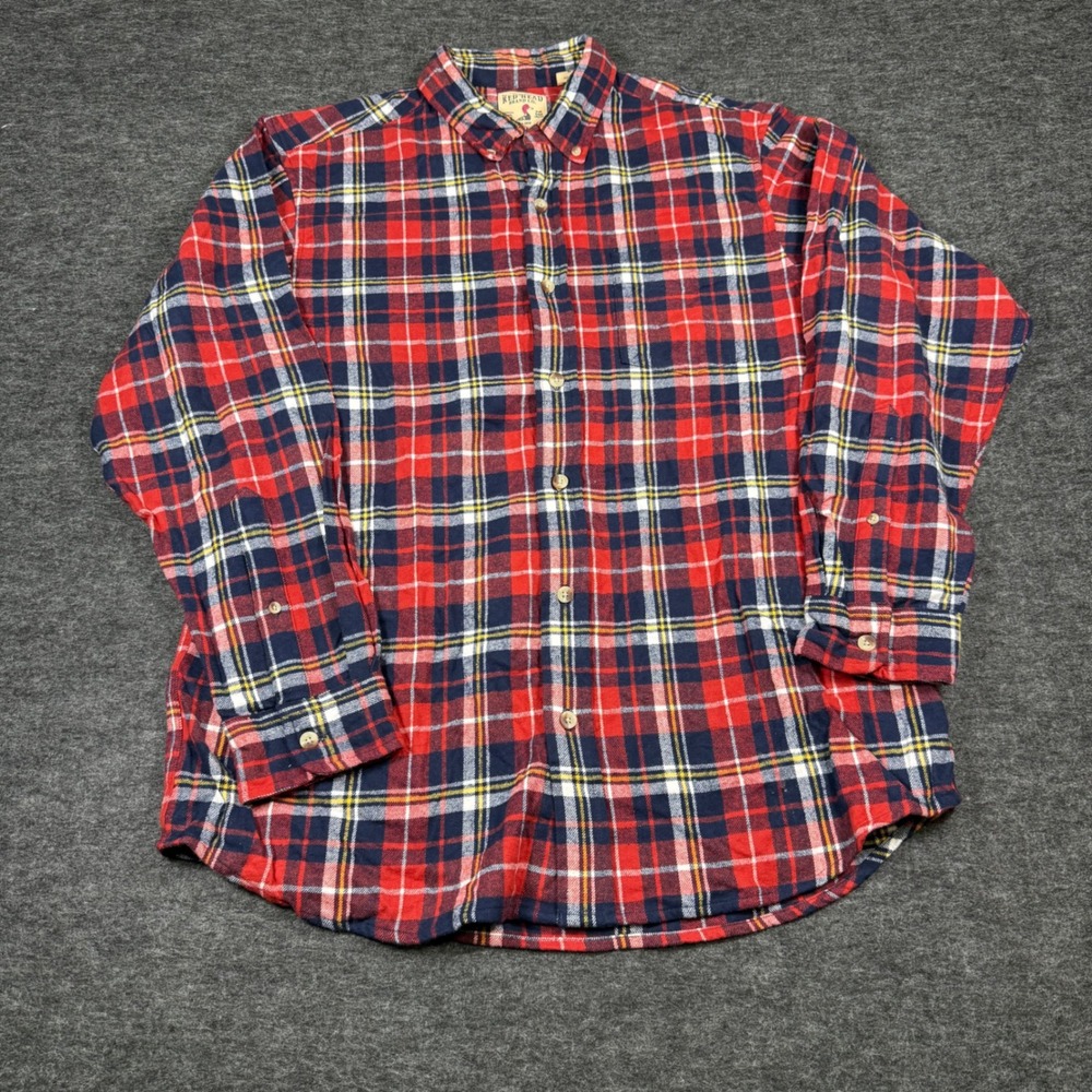 Red Head Brand Co Mens Plaid Flannel Long Sleeve Button‎ Up Shirt Size L